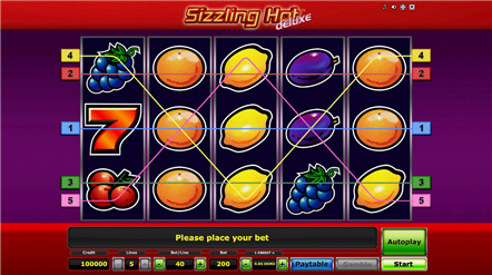 Sizzling Hot Demo Screenshot